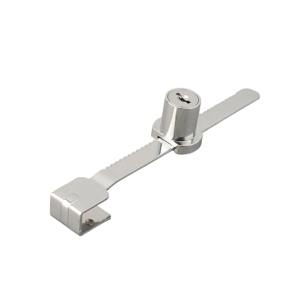Zinc Alloy Glass Sliding Door Lock With Key Sliding Showcase Glass Lock Proof Safety Cabinet Glass Doors Lock For 2-6mm Glass