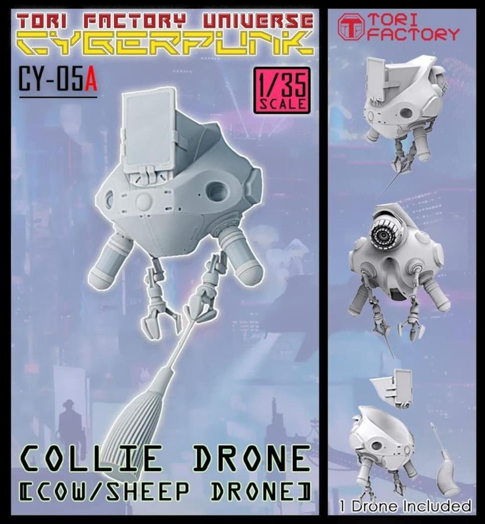 Tori Factory 1/35 Cyberpunk Series Cory Drone, an Autonomous Drone That Tracks Livestock from the Sky, Resin Kit CY-05A