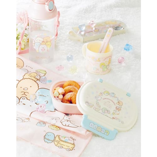 Skater Kids' Clear Plastic Water Bottle, 480ml, Sumikkogurashi Mole House Design, with Graduated Markings for Hydration Management, PSB5TRC-A