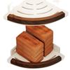 Walnut Corner Bathroom Shelf - Punch-Free Triangle Restroom Storage