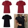 Camisa Blusa Feminina Versátil de Moda Manga Curta Laço Chiffon Para Verão Uso Casual