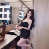 Summer New Sexy Lace Neck Sling Tube Top Bottom Dress Scheming Thin Hip Wrap Small Black Dress