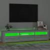 Vidaxl TV Cabinet with LED Lighting, Sonoma Grey, 180X35X40 Cm