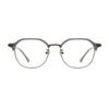 Oart Philip MATT GRAY Polygonal Gold-rimmed Glasses