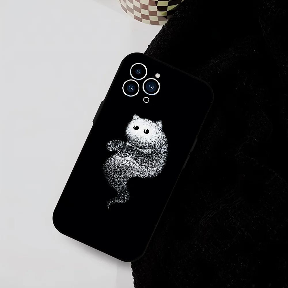 Puffer Cat, Coal Cat, Anorexia Cat 1 Phone Case Silicone Soft For IPhone 16 15 14 13 12 11 Plus Pro Max Plus