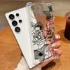 Flower Pattern Phone Case For Samsung Galaxy A57 A37 A17 A56 A16 A55 A36 A26 A15 A35 A54 A53 Transparent Shockproof Soft Cover