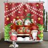 ZHL22Christmas Shower Curtain for Bathroom Waterproof Decoration with Hooks Weighted Lead Hem Heavy Duty Polyester Bath Curt2Ol%