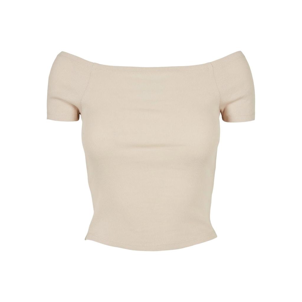 Urban Classics Womens/Ladies Ribbed Off Shoulder T-Shirt