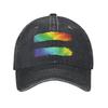 Równość LGBT Duma Świadomość dla Gejów Czapka z Daszkiem Unisex Kobiety Zniszczony Jeans Prany Snapback Kapelusz Outdoor Regulowany Czapki Kapelusz