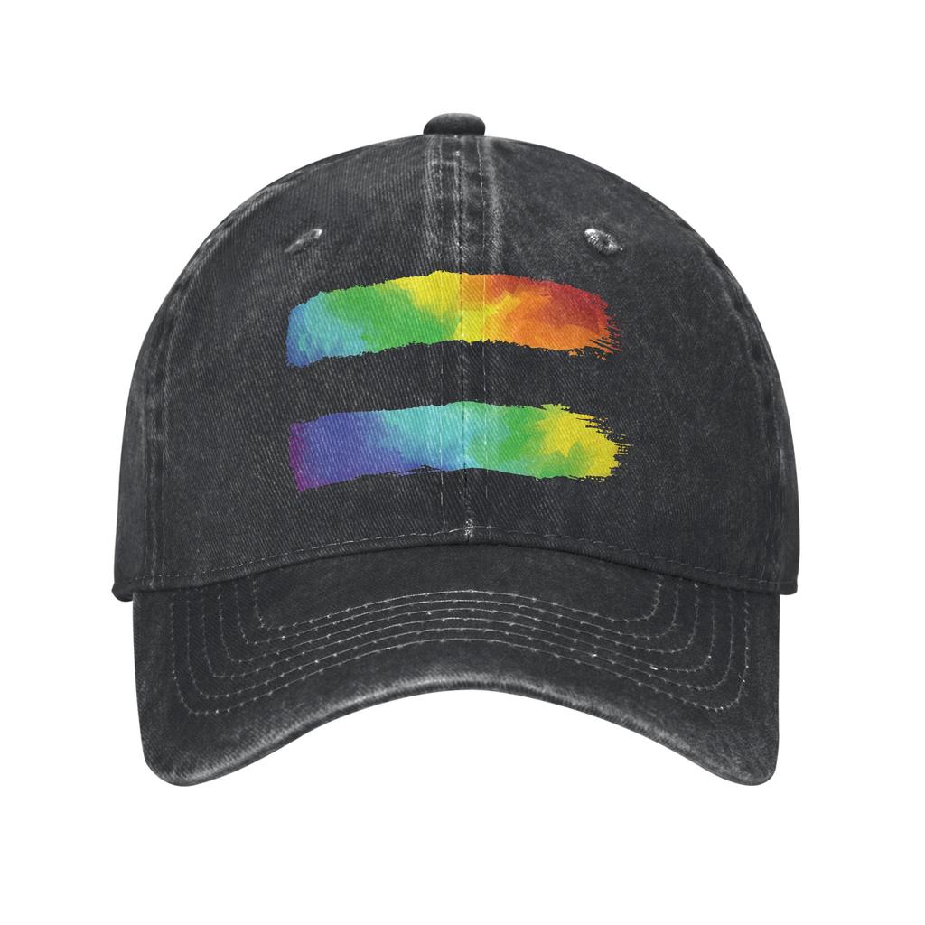 Równość LGBT Duma Świadomość dla Gejów Czapka z Daszkiem Unisex Kobiety Zniszczony Jeans Prany Snapback Kapelusz Outdoor Regulowany Czapki Kapelusz