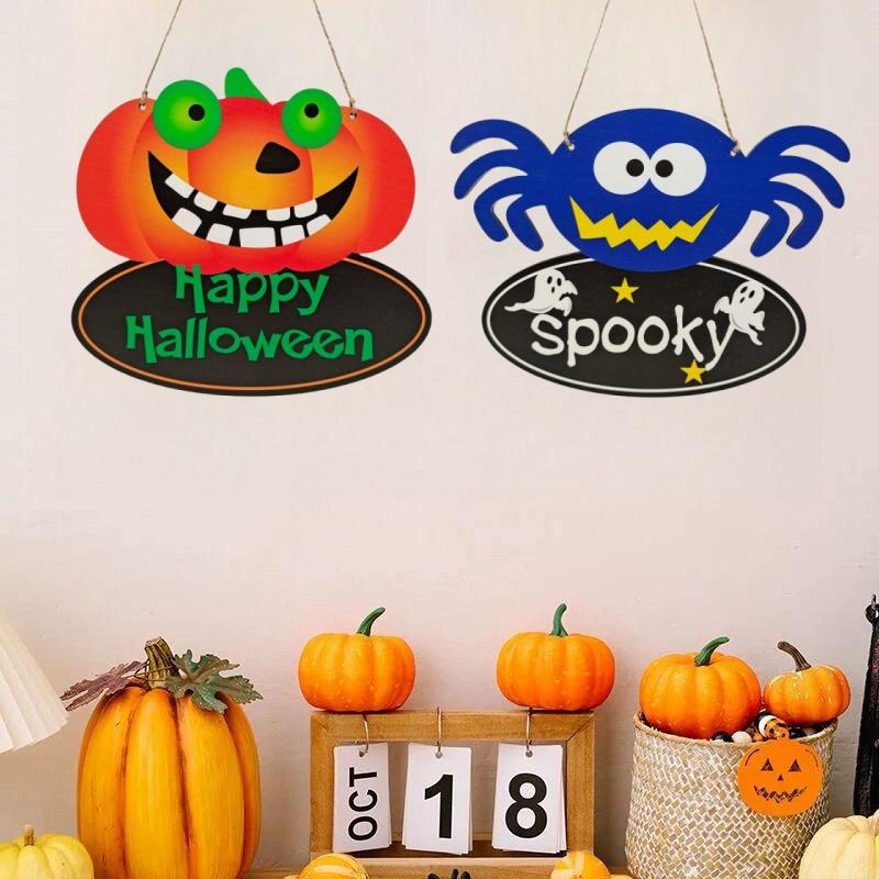 Popular Wooden Crafts for Halloween Party Decorations Bat Pumpkin Spider Decorative Festival for Decorative Accessories