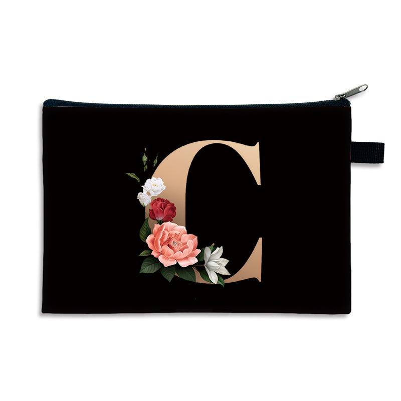 Kreativní potisk písmen malá taštička na drobné polyester zip malá taška multifunkční úložný prostor příruční peněženka