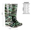 3517 Catch the Sea Tube Camouflage Labor Protection Rain Shoes, Men's Thick-soled Pvc Plastic Long Rain Boots Non-slip
