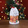 Christmas Snow House Display Store Dessert Table Window Miniature Landscape Decoration Prop Gingerbread House Christmas Gift