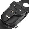 Universal Motorcycle Black PU Leather Fuel Tank Chap Cover Panel with Pouch Bag