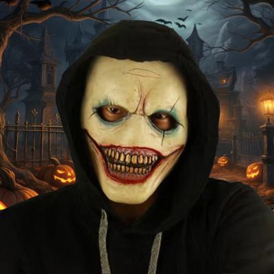 Yousheng Halloween Clown Face Guard Universal Size Role-Playing Cosplay Face Guard Headpiece Horror Themed Party Props