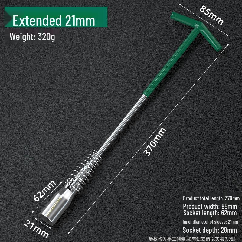 Universal Spring Spark Plug Wrench T-Handle for Car Maintenance
