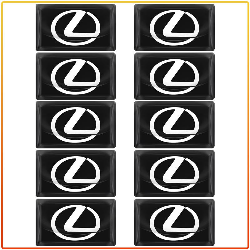 2/5/10Pc Carbon Fiber Small Steering Wheel Car Logo Multifunction 3D Stickers For Lexus LS IS350 ES300 GS350 CT200h GX460 LX570