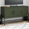 VidaXL TV Cabinet Olive Green 100.5x39x60.5 Cm Steel, TV Stand, TV Sideboard, Multimedia Cabinet, TV Bench, Hifi Cabinet, Center 846480
