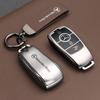 Alloy Style Fashion Car Key Case Cover Shell Fob For Mercedes Benz 2023/24 C/SClass W223 W206 S350L S400L S450L S500L Protector ZS4