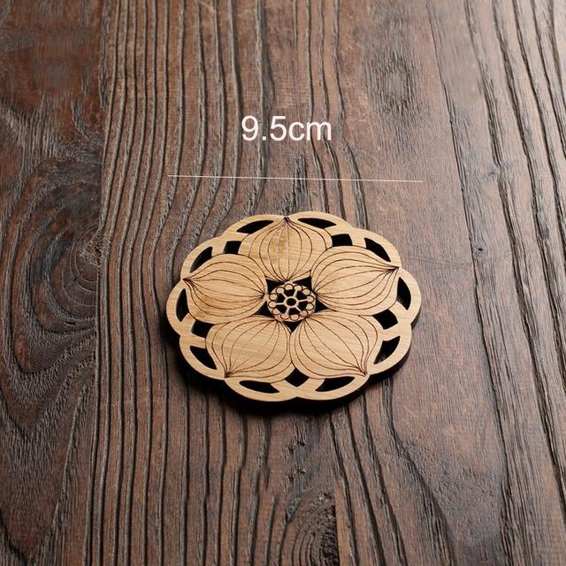 Wooden Round Cup Table Mat Tea Coffee Mug Placemat Home Decoration Kitchen Accessories