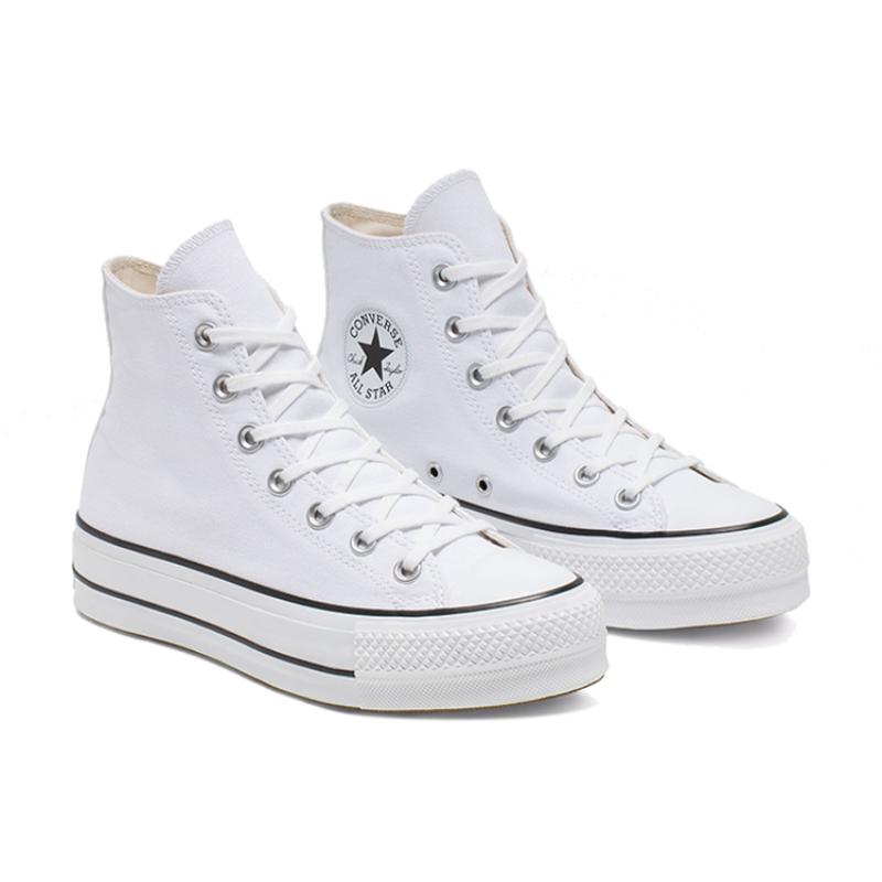 Converse All Star Lift Muffin-Sole Casual High Top Canvas Women's Pure White
