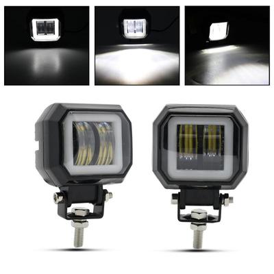 2/1Pcs 12V-80V Waterproof Round Angel Eyes LED Light Portable Spotlights Motorcycle Offroad Truck Driving Car Boat Work Light