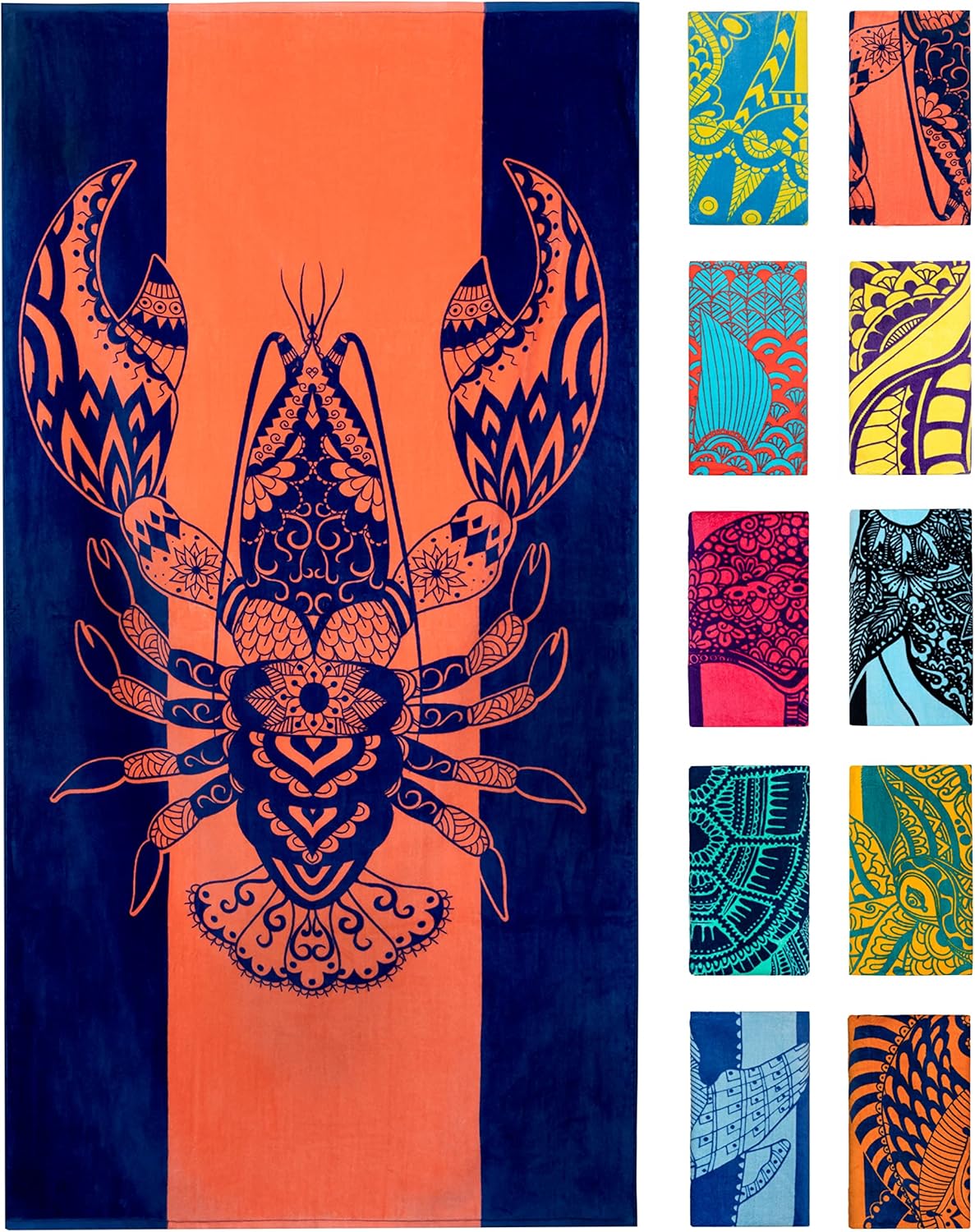 

Whale Beach Towel, Tropical Green Unique Design Absorbent Bath Towel for Kids and Adults, Pool and Travel Vacation W30*H60(CM)