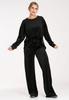 Dres Welurowy Damski - Komplet Welurowy Damski - Czarny Dres M1100 Rozmiar S/M