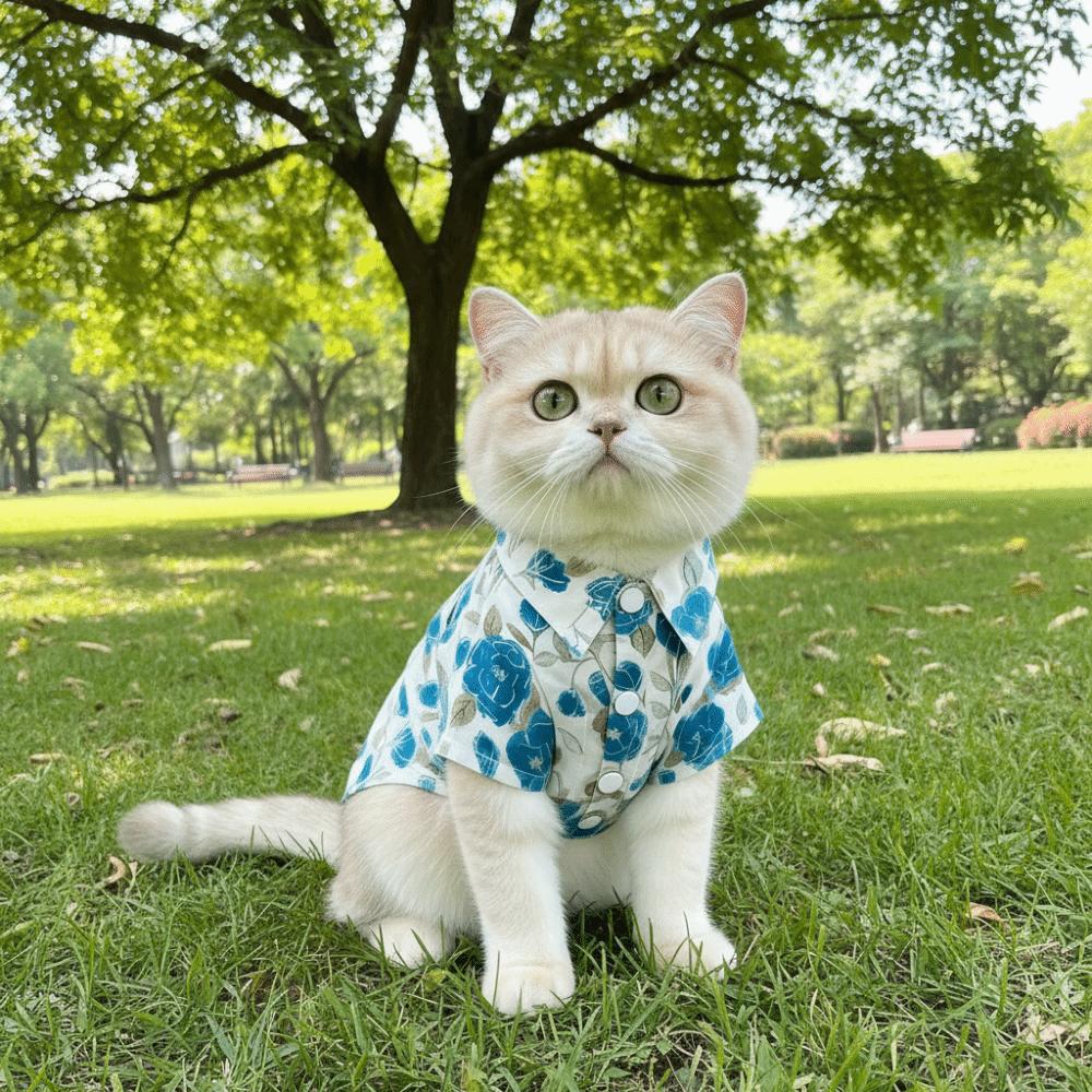 Soft Fabric Cat T-Shirts Breathable Summer Dog Clothes Fashion Dog Shirt Outdoor Activities