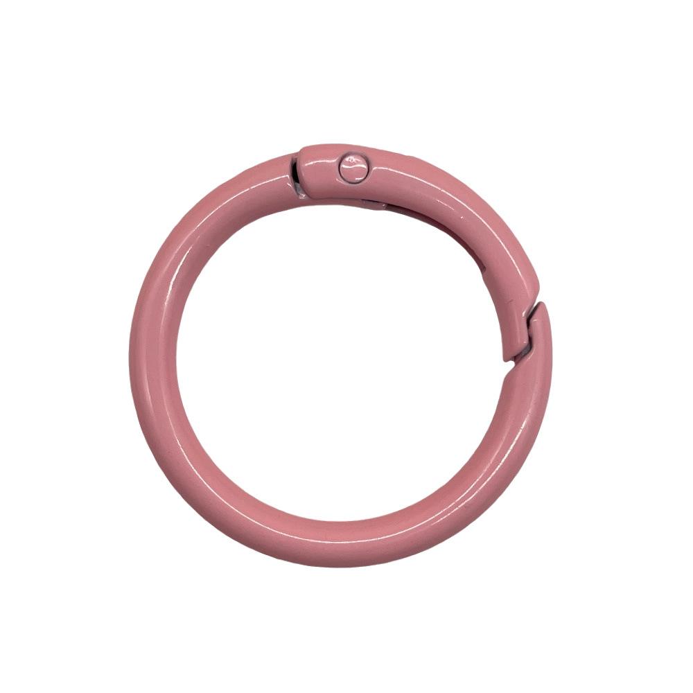 33mm Colorful Coil Spring Snap Buckle Luggage Bag Doll Keychain Ring Ornament