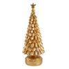 Resin Christmas Tree Figurine Small Tabletop Christmas Tree Decoration with Star Topper