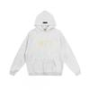 Unisex Oversized Hooded Sweatshirt With Flock Letter Print Soft Cotton Blend Warm Lined