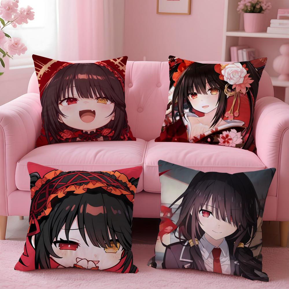Anime Date A Live Cushion Cover Cushion Cover Set 4Pcs 50X50 45X45 40X40 Pillowcase Decorative Sofa Home Decor