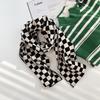Checkerboard Scarf Women's Autumn and Winter Black and White Plaid Korean Style Literary Versatile Student Warm Scarf Trendy