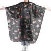 Black with Red Stripes Salon Hair Cut Hairdressing Barbers Hair Cutting Cape For Adult