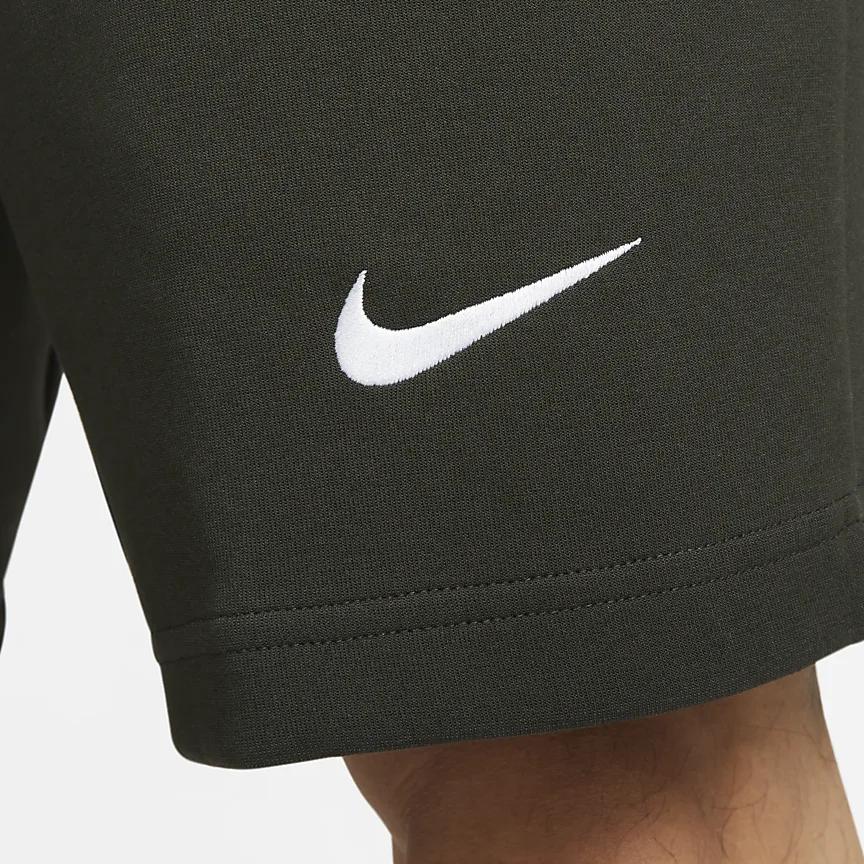 Nike FC Barcelona Tech Fleece Logo Print Drawstring Sports Shorts Men Shorts Olive-Green DV5560-355