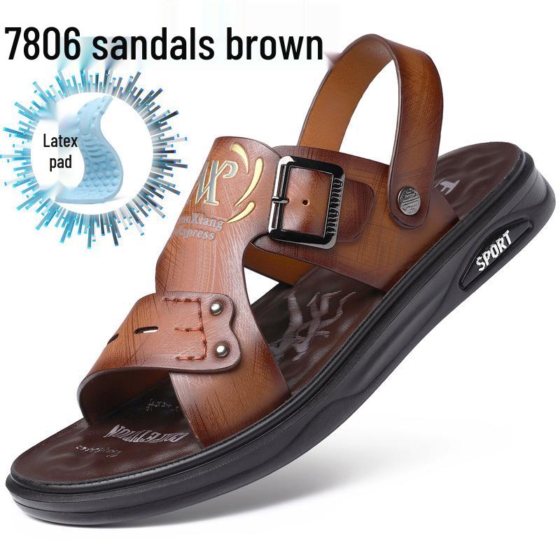 

Men s 2025 New Style Non-slip Dual-use Sandals and Slippers with Latex Pad and Thick Sole for Summer Beach Outdoor Wear. 38