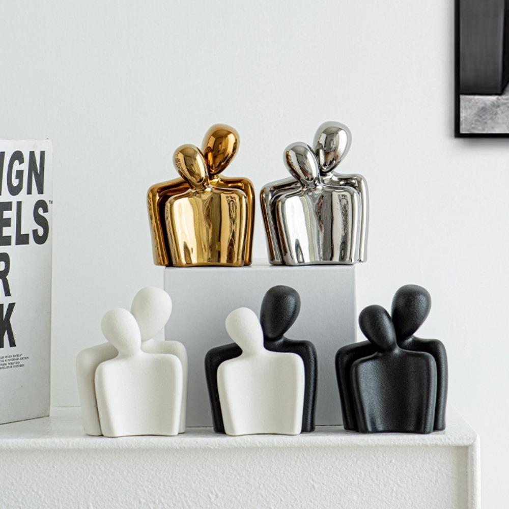 

Абстрактна настільна скульптура. Керамічна фігурка. Прикраси. Сучасні фігурки для дому на День святого Валентина. білий