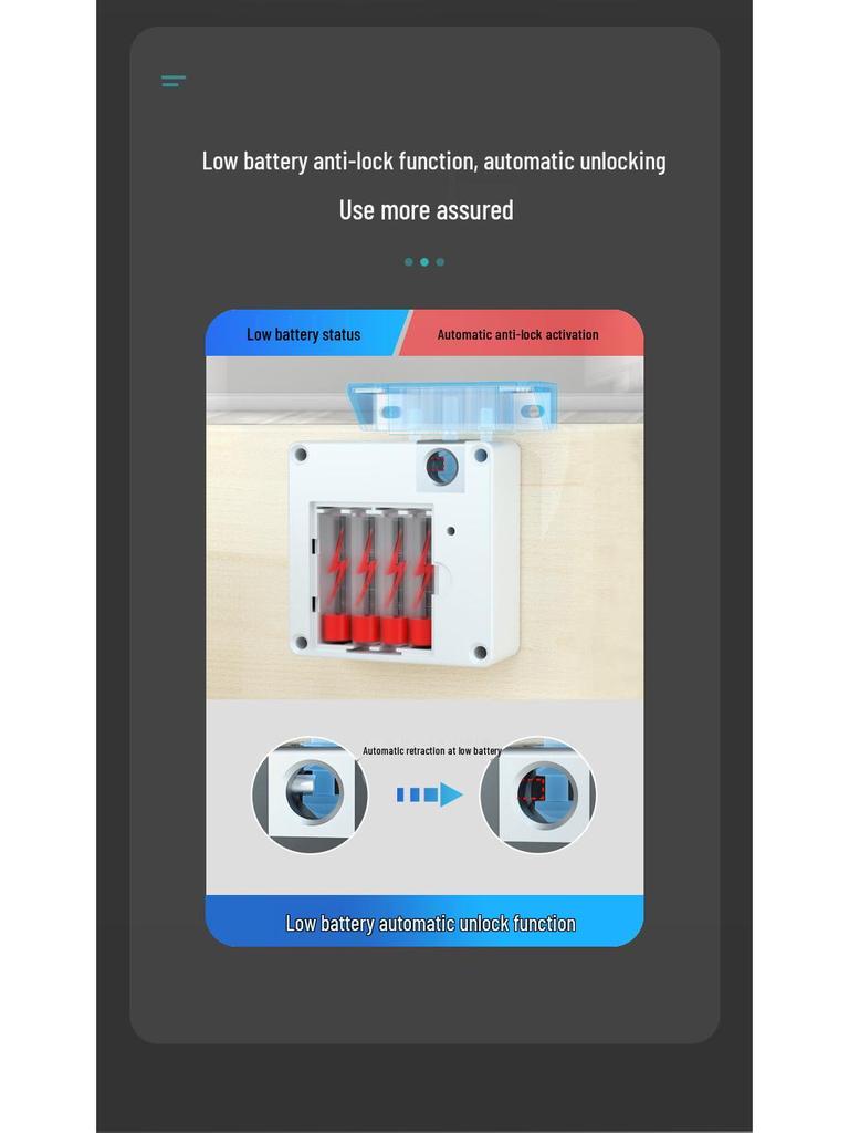 NFC Card Swipe Invisible Drawer Lock - No-Drill Electronic Lock for Cabinets