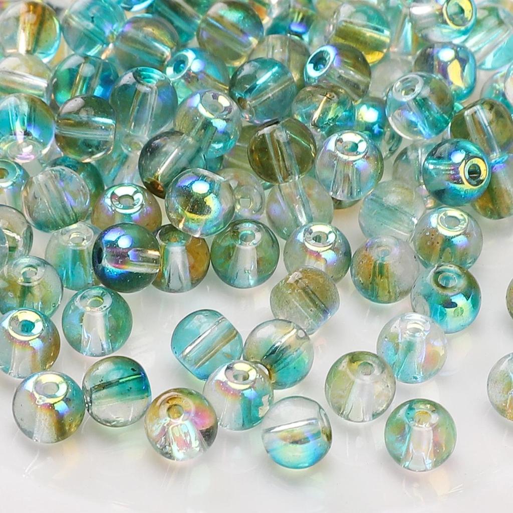 Skleněné české kulaté korálky Pokročilý gradientní barva Semínkové distanční korálky Pro výrobu šperků Příslušenství