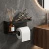 Self Adhesive Toilet Roll Paper Holder Space Saving Paper Towel Holder Tissue Rack  Restroom Use
