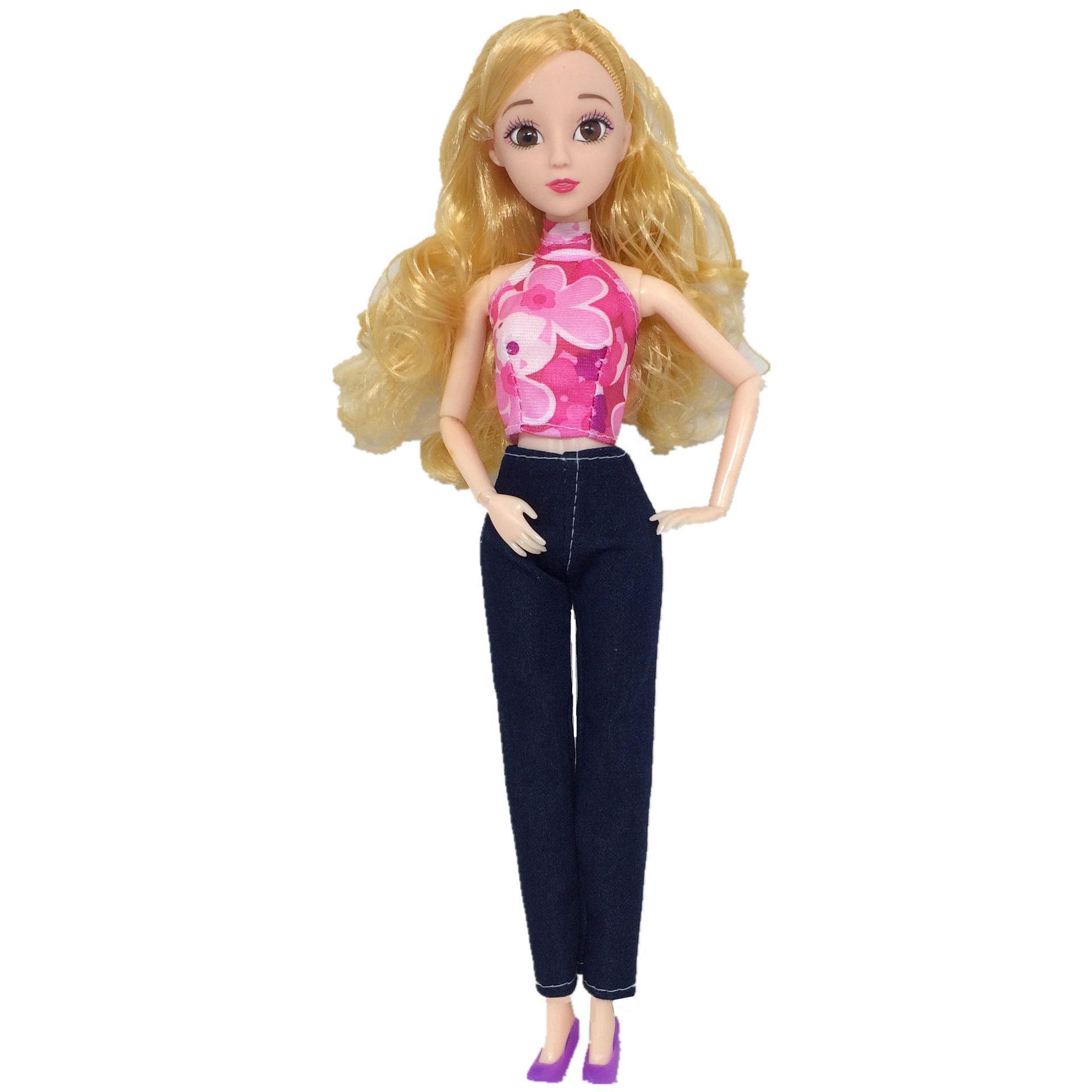 

Свадебное платье для куклы принцессы и джинсовый костюм для игрового домика для девочек Top + Pants