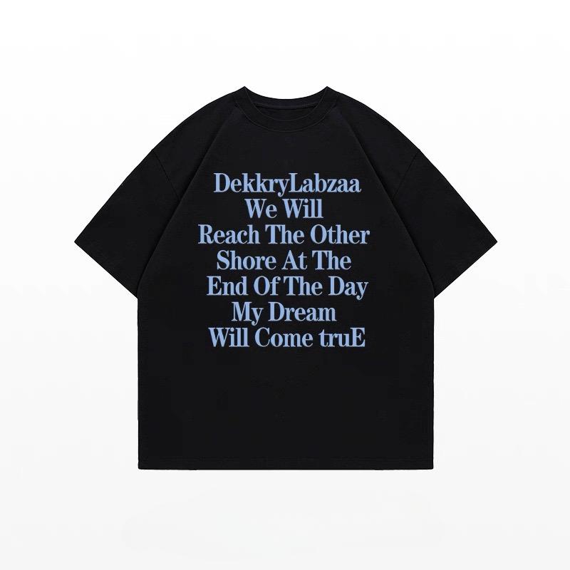 Letter Printed Women's Short Sleeved T-shirt Solid Color Fashionable Round Neck Woman T-shirts Loose Oversized Yellow Trendy Half Sleeve Pullover