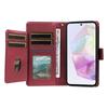 For Samsung Galaxy A35 5G Case with Multi-Card Holder and Strap PU Leather Phone Cover Stand