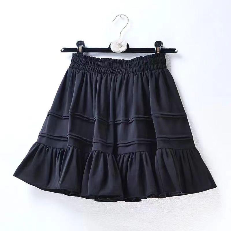 Девичья миди-юбка летняя тонкая короткая юбка новая детская плиссированная юбка А-силуэта 120