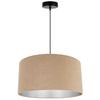 Hanging Lamp, Ceiling Chandelier, Chrome, Velvet Lampshade
