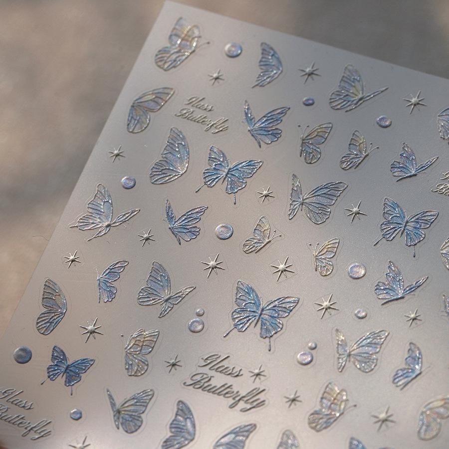 TENSOR Luxury Butterfly Glass Nail Stickers - M-885