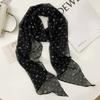 Polka Dots Chiffon Transparent Breathable Sunscreen Shawl Female Summer Thin Long Beach Towel Sun Silk Scarf