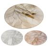 Placemats Round Table Mats PVC Waterproof Teapot Pad Flower Texture Dining